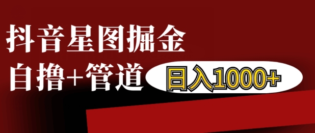 抖音星图掘金自撸，可以管道也可以自营，日入1k【揭秘】-天天项目库