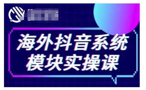 海外抖音Tiktok系统模块实操课，TK短视频带货，TK直播带货，TK小店端实操等-天天项目库