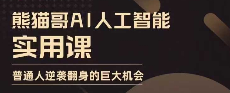 AI人工智能实用课，实在实用实战，普通人逆袭翻身的巨大机会-天天项目库