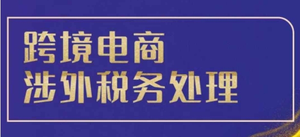 跨境税务宝典教程：跨境电商全球税务处理策略-天天项目库