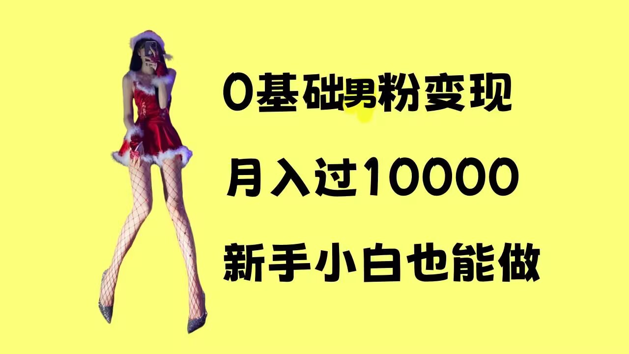 0基础男粉s粉变现，月入过1w+，操作简单，新手小白也能做【揭秘】-天天项目库