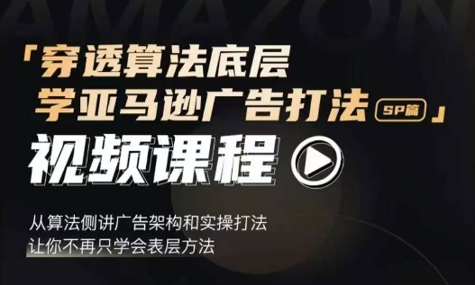 穿透算法底层，学亚马逊广告打法SP篇，从算法侧讲广告架构和实操打法，让你不再只学会表层方法-天天项目库