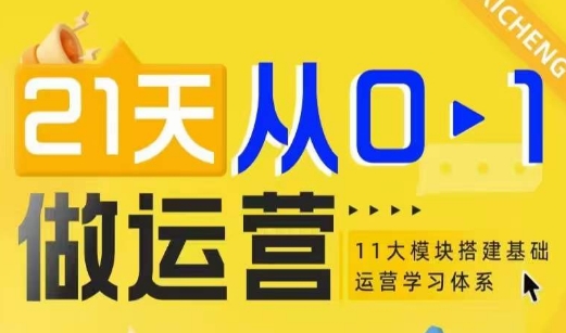 21天从0-1做运营，11大维度搭建基础运营学习体系-天天项目库