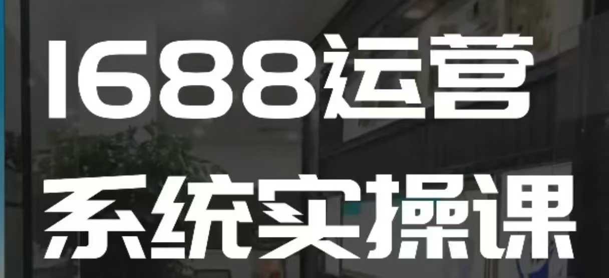 1688高阶运营系统实操课，快速掌握1688店铺运营的核心玩法-天天项目库