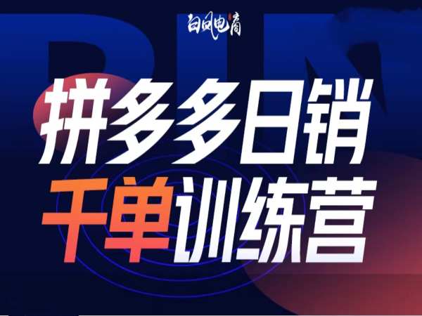 拼多多日销千单训练营第32期，2025开年变化和最新玩法-天天项目库