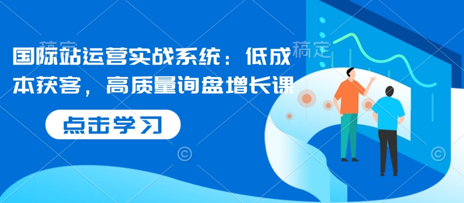 国际站运营实战系统：低成本获客，高质量询盘增长课-天天项目库