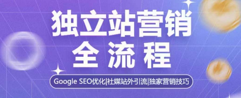 独立站营销全流程，Google SEO优化，社媒站外引流，独家营销技巧-天天项目库