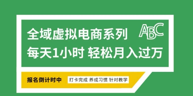 全域虚拟电商变现系列，通过平台出售虚拟电商产品从而获利-天天项目库