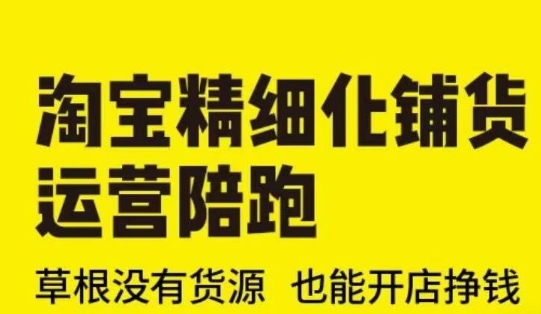 淘宝精细化铺货运营陪跑(部分更新至2025)，草根没有货源 也能开店挣钱-天天项目库