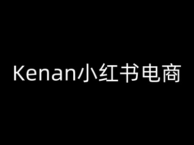 Kenan小红书电商-kenan小红书教程-天天项目库